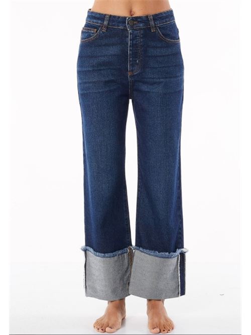 Pantalone jeans con risvolto alto Alessia Santi ALESSIA SANTI | 321SD26005-00